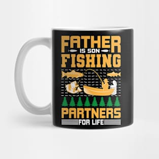 Father Fishing T - Shirt Design Mug